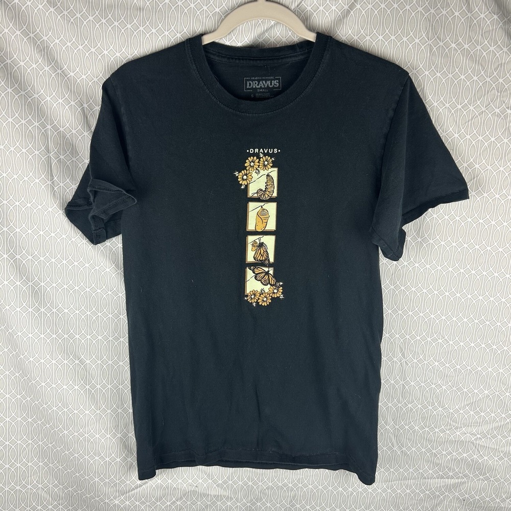 Dravus Men's Size Small Black Short Sleeve T Shirt Patience Growing Changes